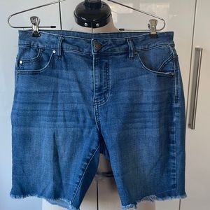 Design Lab Lord & Taylor Denim Shorts in Blue Size-30